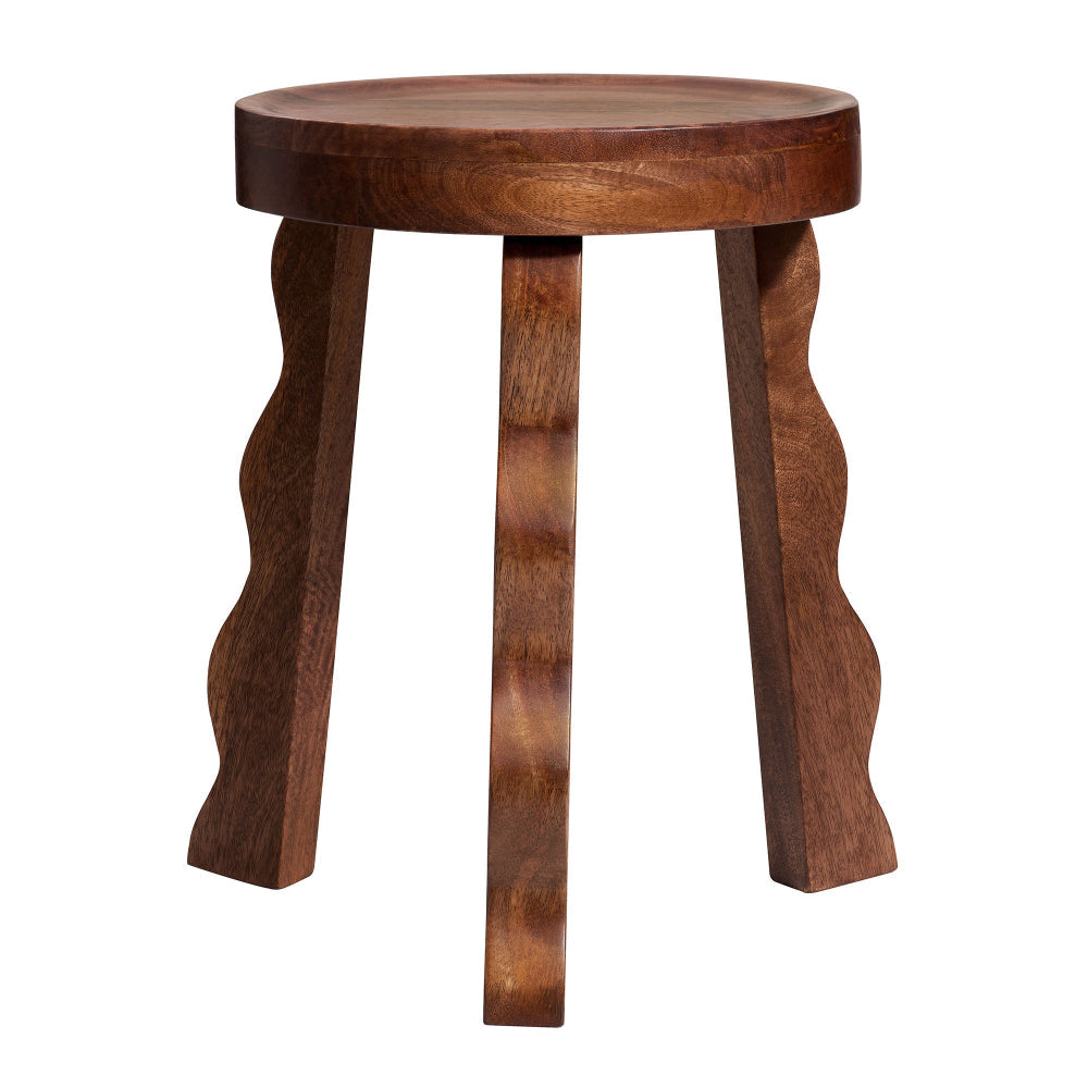 Sorrel Carved Wood Stool by Modway