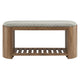 Modway Ashby 45’’ Geometric Upholstered Bench Natural Geometric MDY-EEI-7142-NAT-GEO