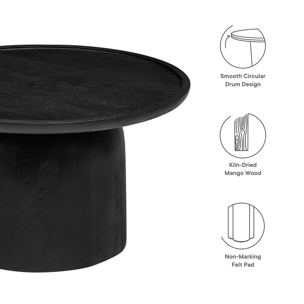 Holloway 30’’ Round Wood Coffee Table by Modway