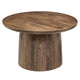 Modway Holloway 30 Inch Round Mango Wood Coffee Table in Walnut – Contemporary Circle Drum for Living Room – Mid-Century Modern Table