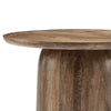 Modway Holloway 30 Inch Round Mango Wood Coffee Table in Walnut – Contemporary Circle Drum for Living Room – Mid-Century Modern Table