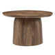 Modway Holloway 30 Inch Round Mango Wood Coffee Table in Walnut – Contemporary Circle Drum for Living Room – Mid-Century Modern Table with Solid Tabletop