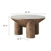Ellison 33’’ Round Wood Coffee Table With Marble Top by Modway MDY-EEI-7146-WAL