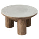 Ellison 33’’ Round Wood Coffee Table With Marble Top by Modway MDY-EEI-7146-WAL
