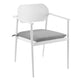 Modway Aeris Outdoor Aluminum Dining Chairs Set of 2 in White