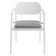 Modway Aeris Outdoor Aluminum Dining Chairs Set of 2 in White
