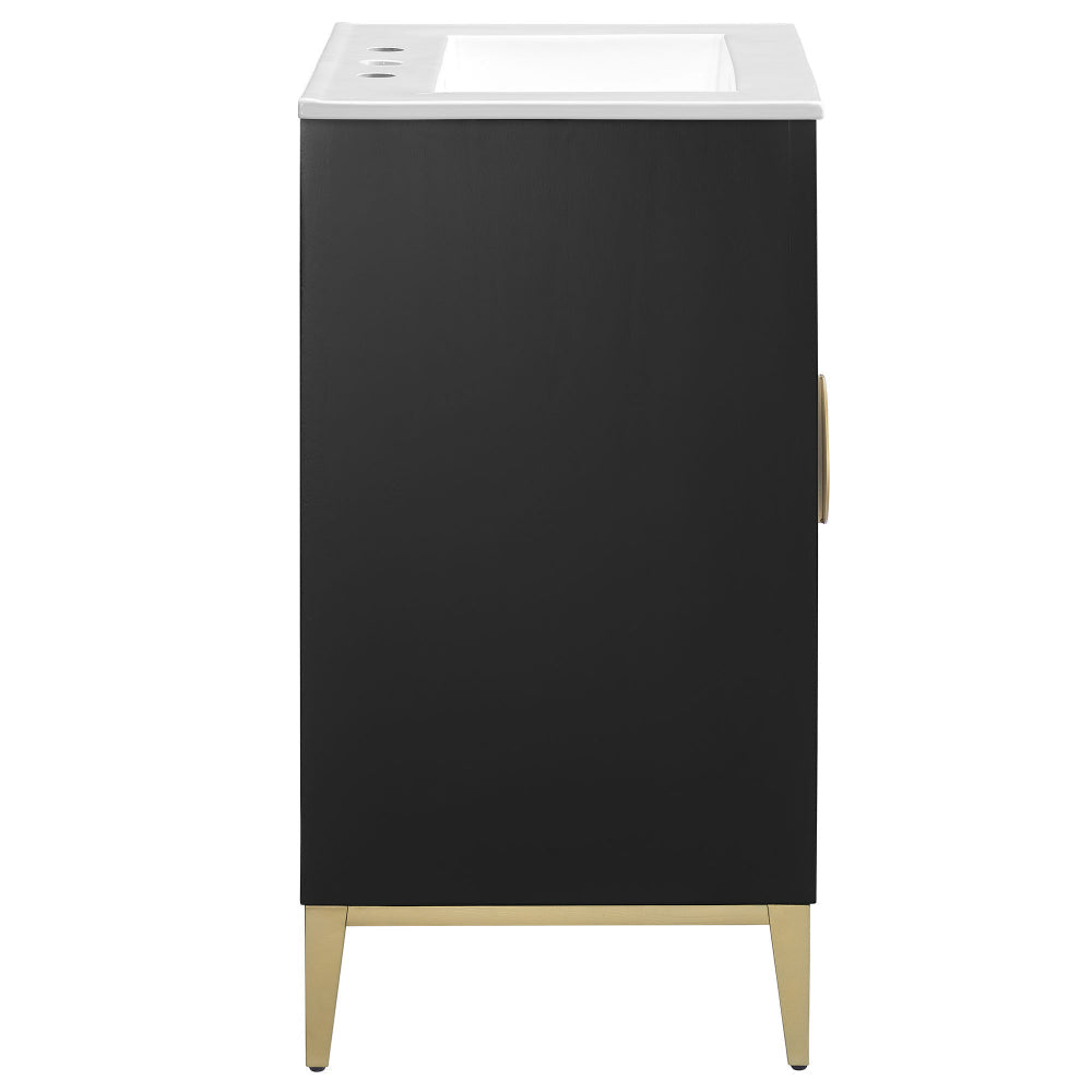 Beau 24’’ Wood Bathroom Vanity with Basin by Modway MDY-EEI-7159-WHI-BLK