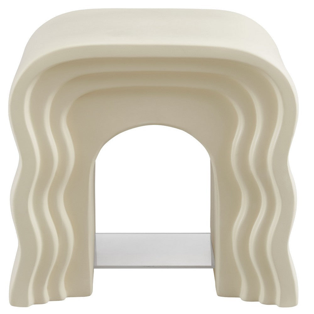 Modway Jorin Squiggle Side Table Ivory MDY-EEI-7171-IVO