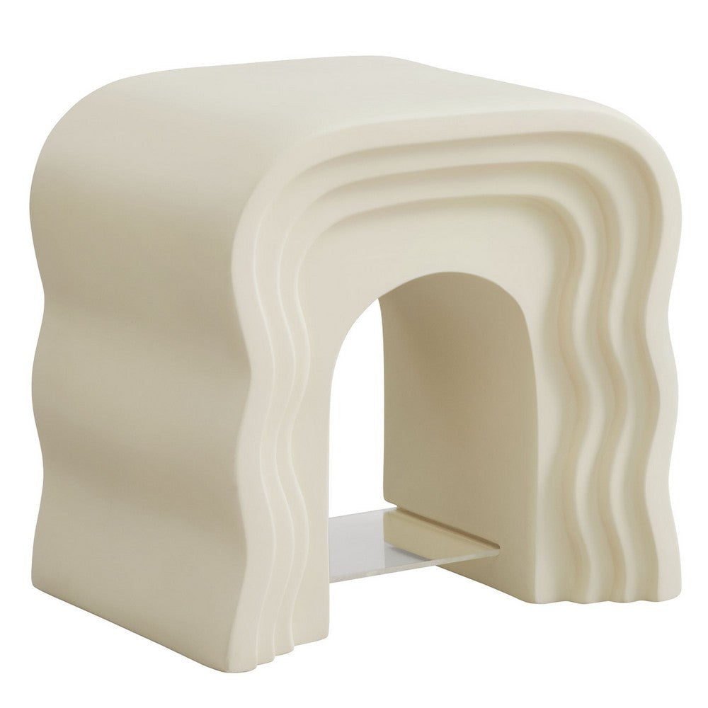 Modway Jorin Squiggle Side Table Ivory
