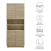 Render Tall Faux Travertine Linen Storage Cabinet by Modway MDY-EEI-7179-TRA