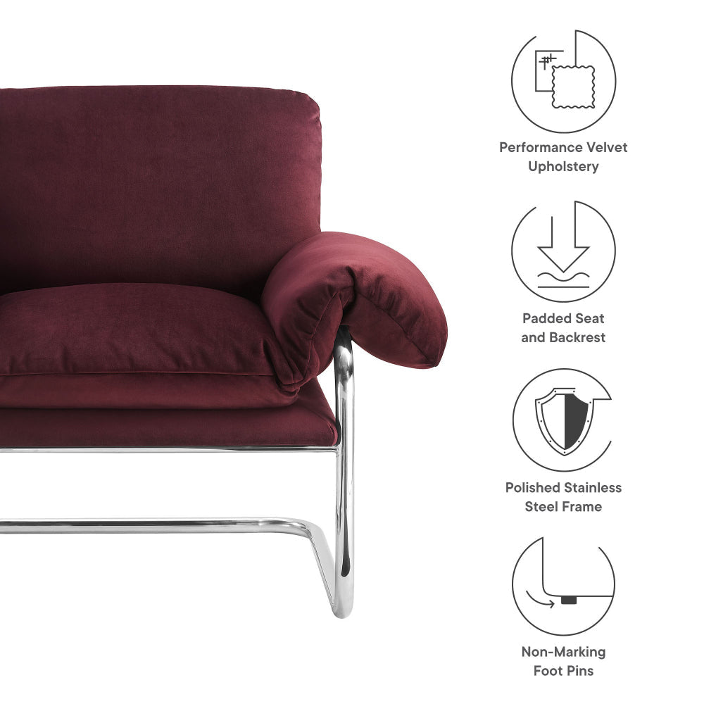 Ansel Performance Velvet Accent Chair by Modway