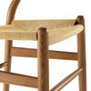 Modway Amish Wood Rope Dining Room Chair in Walnut - 29 Inch Tall Solid Elm Wood Accent Armchair - Mid Century Modern Open Back Kitchen