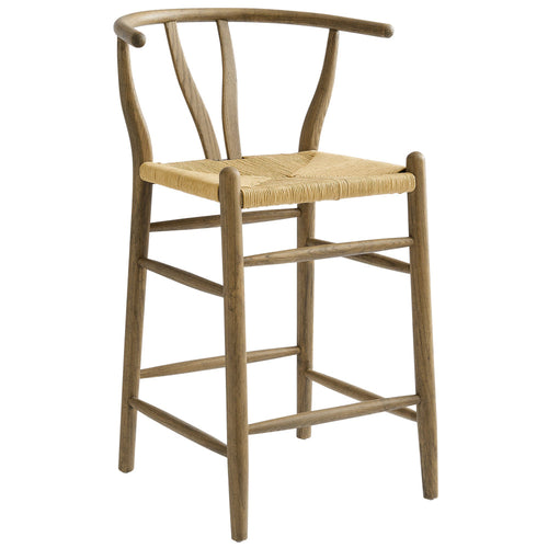 Amish Wood Counter Stool by Modway