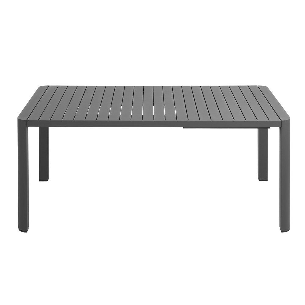 Modway Tahoe Outdoor Patio Aluminum Extendable Dining Table Gray MDY-EEI-7236-GRY