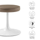 Modway Lippa 18 Inch Faux Leather Stool in Mushroom Brown
