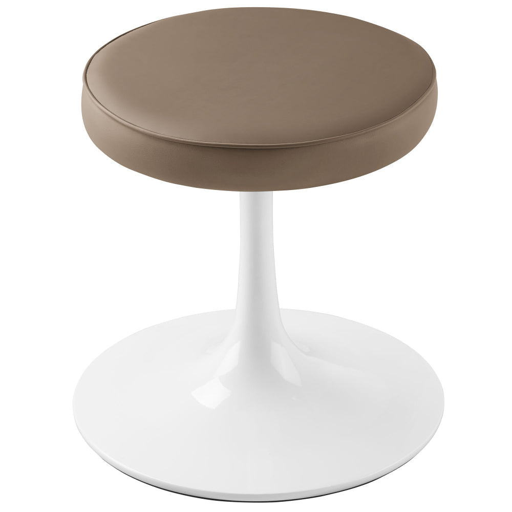 Modway Lippa 18 Inch Faux Leather Stool in Mushroom Brown