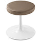 Modway Lippa 18 Inch Faux Leather Stool in Mushroom Brown