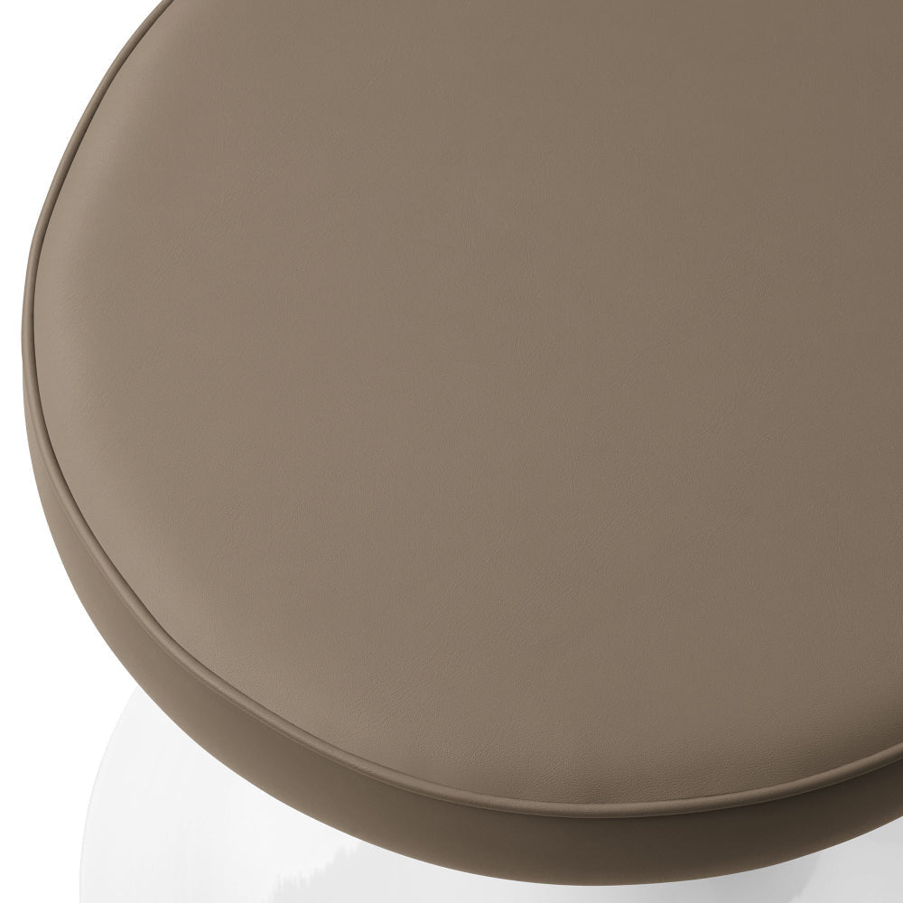 Modway Lippa 18 Inch Faux Leather Stool in Mushroom Brown