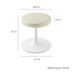 Modway Lippa 18 Inch Faux Leather Stool in Stone