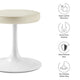 Modway Lippa 18 Inch Faux Leather Stool in Stone