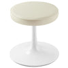 Modway Lippa 18 Inch Faux Leather Stool in Stone