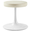 Modway Lippa 18 Inch Faux Leather Stool in Stone