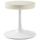 Modway Lippa 18 Inch Faux Leather Stool in Stone
