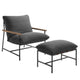 Raya Outdoor Patio Boucle Lounge Chair and Ottoman by Modway