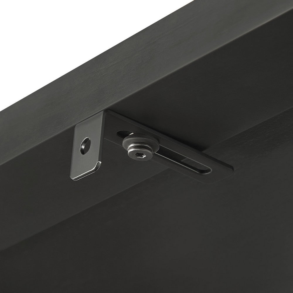 Modway Vexley 72 Inch Tall Narrow Arched Bookshelf Black MDY-EEI-7316-BLK