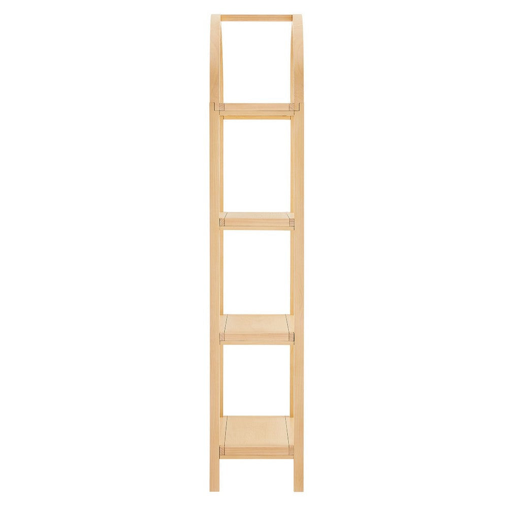 Modway Vexley 72 Inch Tall Narrow Arched Bookshelf Black MDY-EEI-7316-BLK