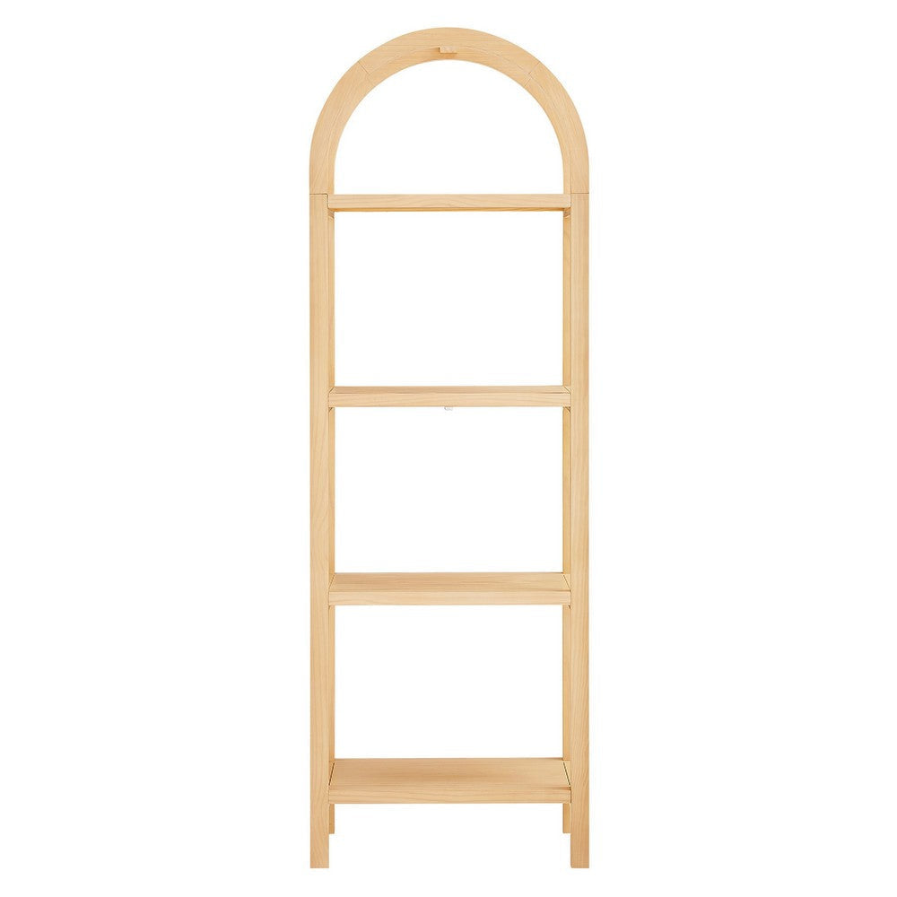 Modway Vexley 72 Inch Tall Narrow Arched Bookshelf Black MDY-EEI-7316-BLK