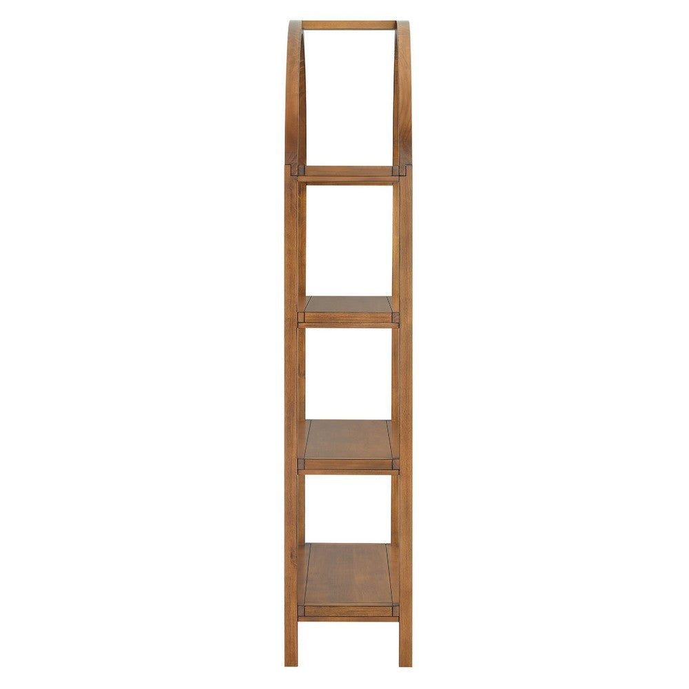Modway Vexley 72 Inch Tall Narrow Arched Bookshelf Black MDY-EEI-7316-BLK