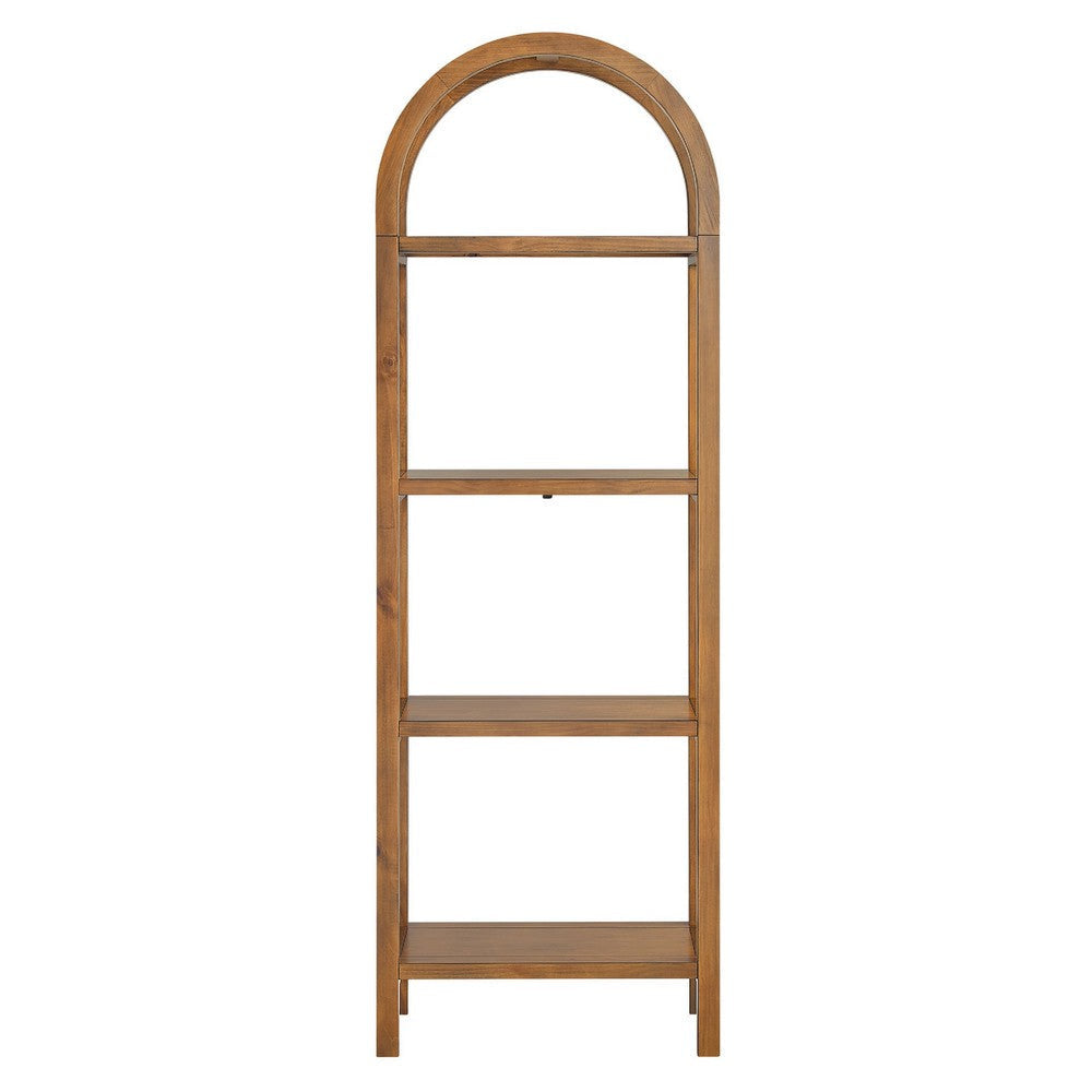 Modway Vexley 72 Inch Tall Narrow Arched Bookshelf Black MDY-EEI-7316-BLK