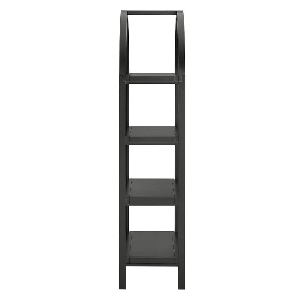 Modway Vexley 60 Inch Arched Bookshelf Black MDY-EEI-7317-BLK