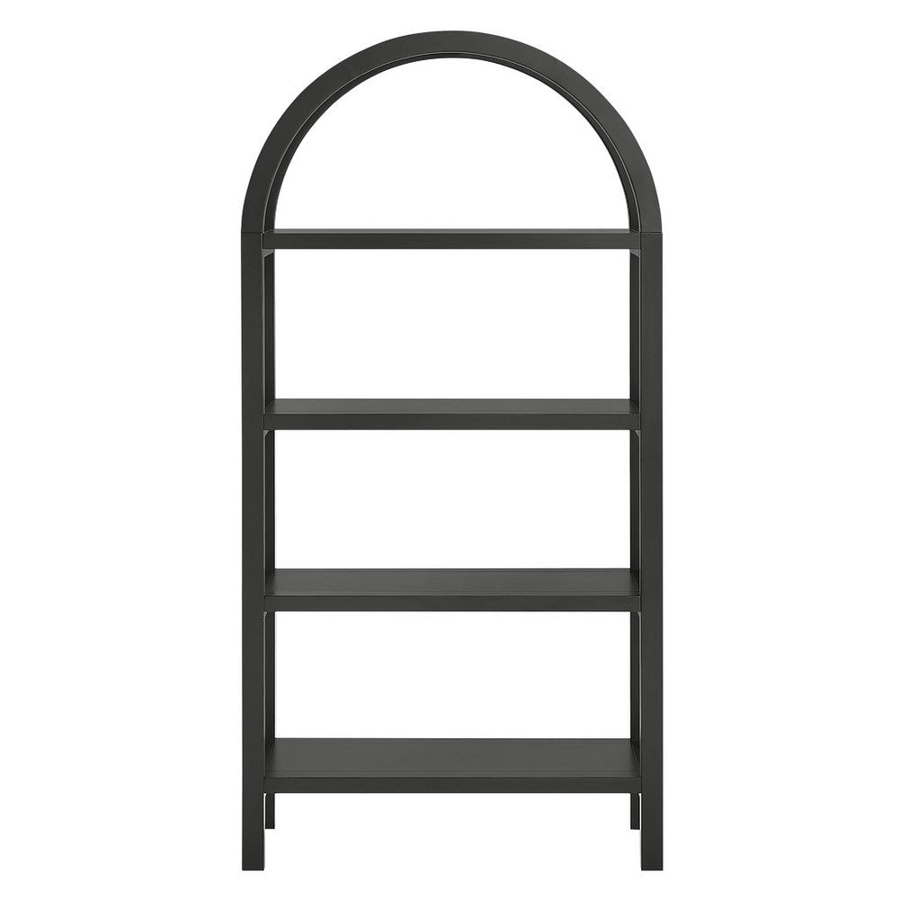 Modway Vexley 60 Inch Arched Bookshelf Black MDY-EEI-7317-BLK