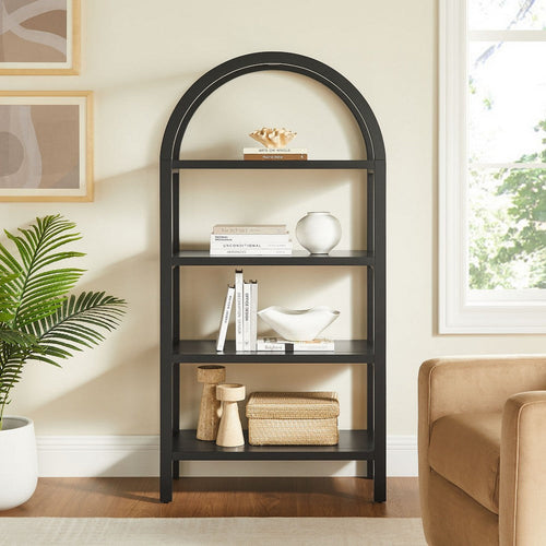 Modway Vexley 60 Inch Arched Bookshelf Black