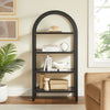 Modway Vexley 60 Inch Arched Bookshelf Black MDY-EEI-7317-BLK