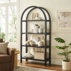 Modway Vexley 72 Inch Large Arched Bookshelf Black