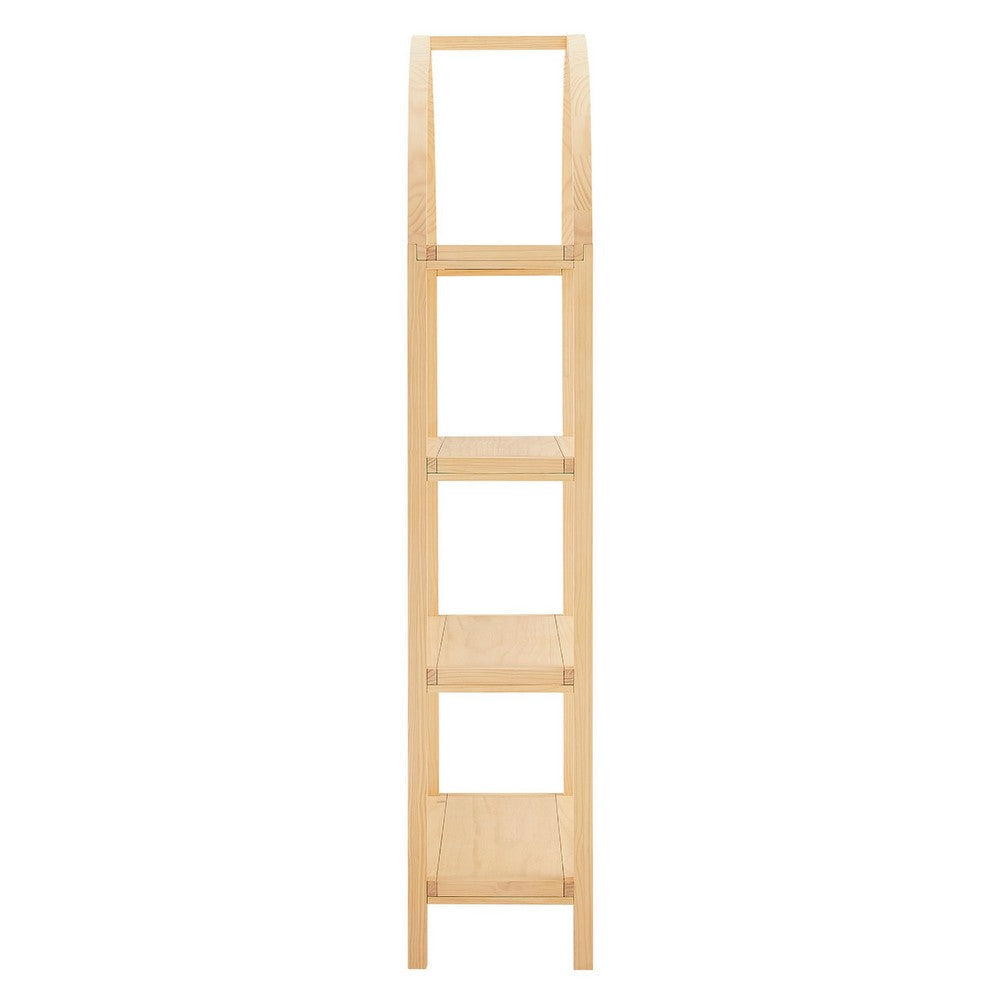 Modway Vexley 72 Inch Large Arched Bookshelf Black MDY-EEI-7318-BLK