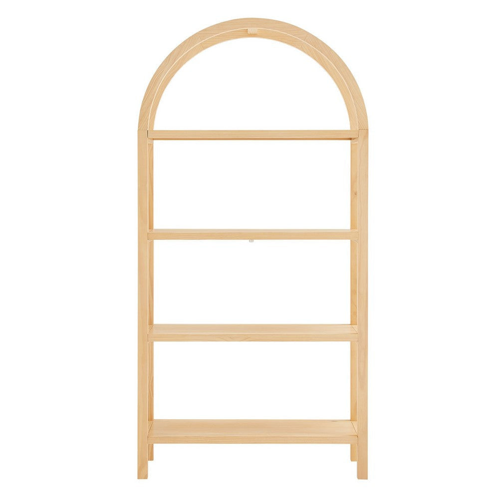 Modway Vexley 72 Inch Large Arched Bookshelf Black MDY-EEI-7318-BLK