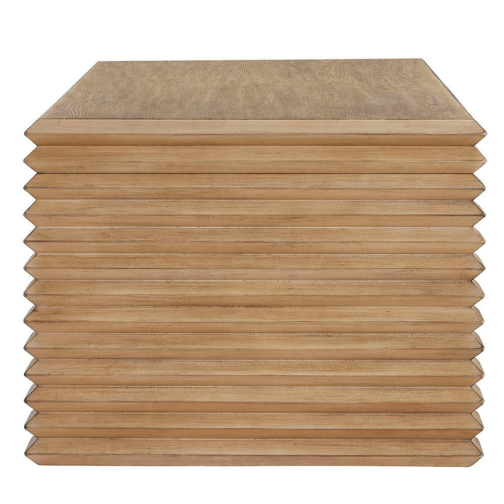 Modway Canto Rectangular Stacked Design Coffee Table Weathered Oak MDY-EEI-7348-WOA