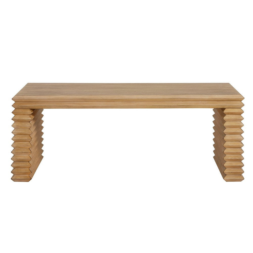 Modway Canto Rectangular Stacked Design Coffee Table Weathered Oak MDY-EEI-7348-WOA