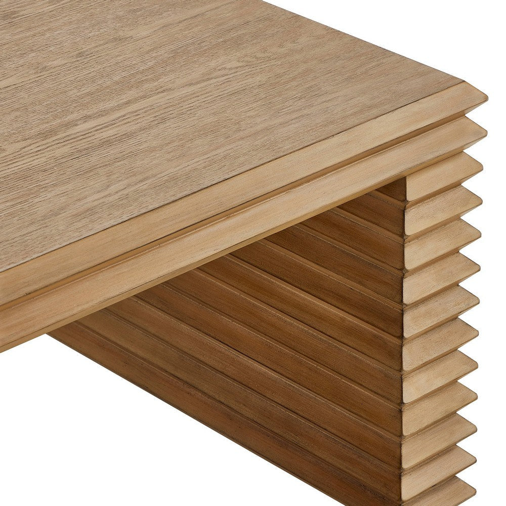 Modway Canto Rectangular Stacked Design Coffee Table Weathered Oak MDY-EEI-7348-WOA