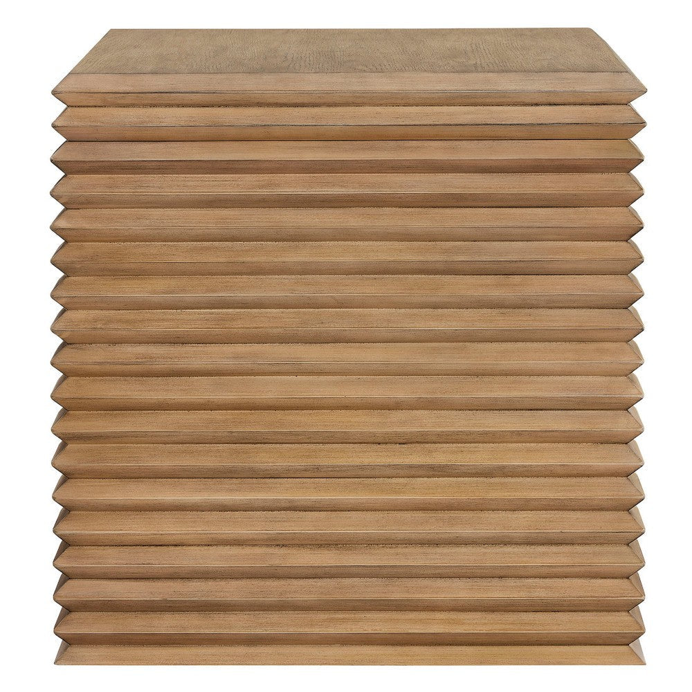 Modway Canto Square 24’’ Stacked Design End Table Weathered Oak MDY-EEI-7349-WOA