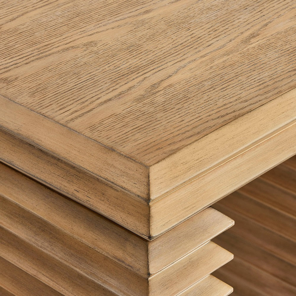 Modway Canto Square 24’’ Stacked Design End Table Weathered Oak MDY-EEI-7349-WOA