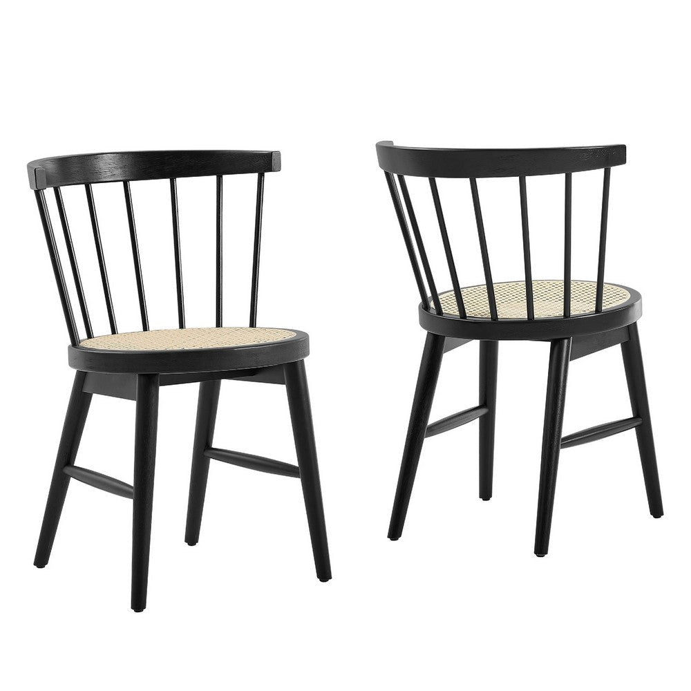 Lykke Curved Spindle Back Dining Chairs Set of 2 by Modway