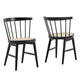 Lykke Curved Spindle Back Dining Chairs Set of 2 by Modway