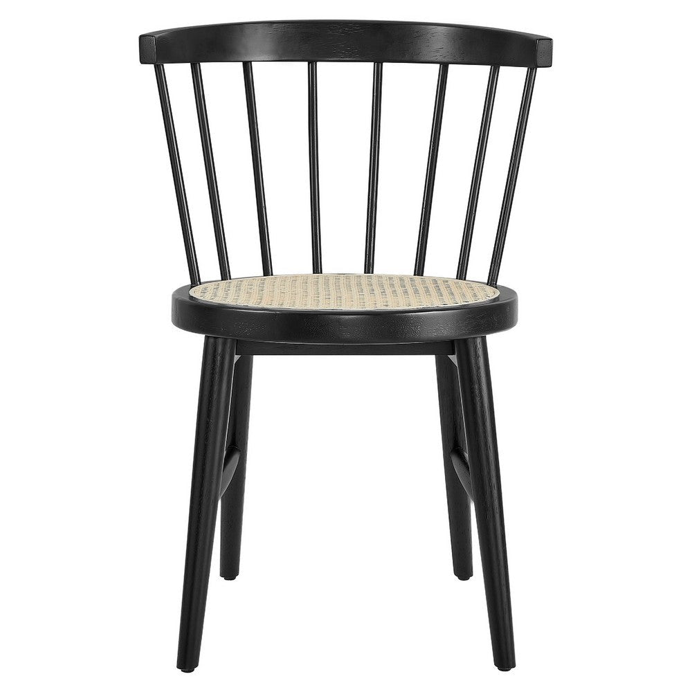 Modway Lykke Curved Spindle Back Dining Chairs Set of 2 Black MDY-EEI-7350-BLK