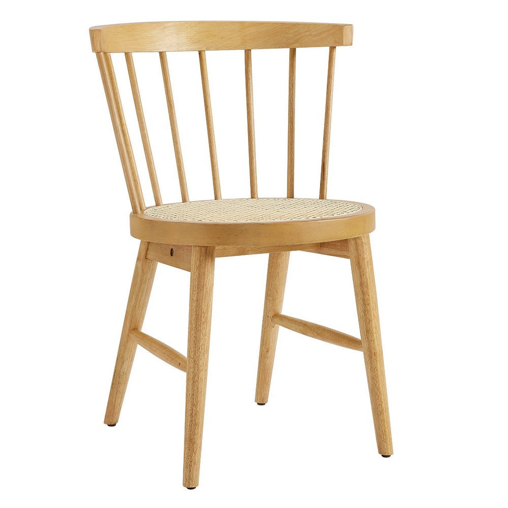 Modway Lykke Curved Spindle Back Dining Chairs Set of 2 Black MDY-EEI-7350-BLK
