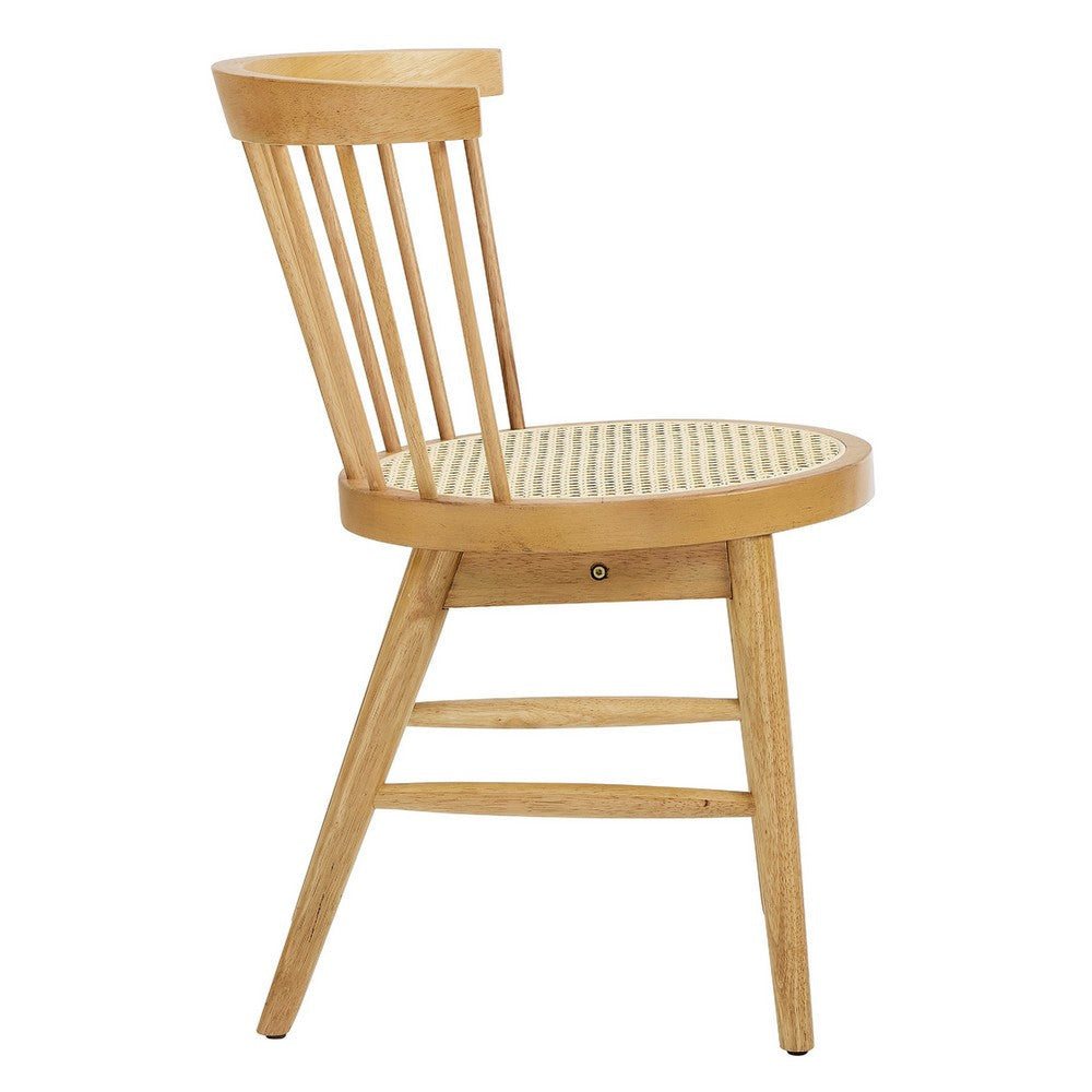 Modway Lykke Curved Spindle Back Dining Chairs Set of 2 Black MDY-EEI-7350-BLK